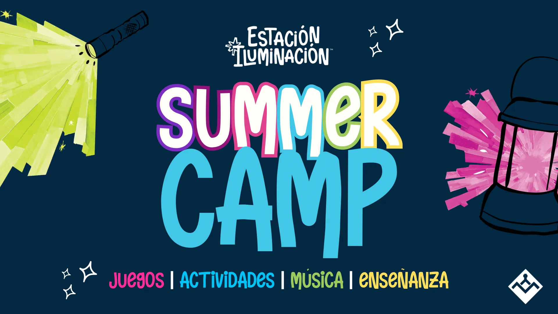Cartel de Summer Camp Estación Iluminación